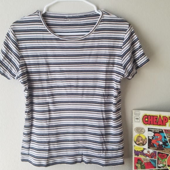 90s Vintage Striped Tee - Picture 1 of 4